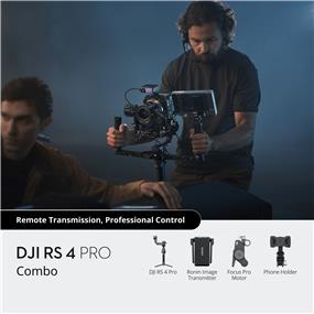 DJI RS 4 Pro Combo 3-Axis Gimbal Stabilizer for DSLR and Cinema Cameras | 4.5kg (10lbs) Payload Capacity | 2nd-Gen Native Vertical Shooting | Supports Dual Focus & Zoom Motors with Remote Control | Compatibility with Sony, Canon, Nikon, Panasonic, Fujifilm, Sigma, Olympus, BMPCC, Z CAM, LEICA