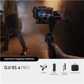 DJI RS 4 Pro 3-Axis Gimbal Stabilizer for DSLR and Cinema Cameras | 4.5kg (10lbs) Payload Capacity | 2nd-Gen Native Vertical Shooting | Supports Dual Focus & Zoom Motors with Remote Control | Compatibility with Sony, Canon, Nikon, Panasonic, Fujifilm, Sigma, Olympus, BMPCC, Z CAM, LEICA
