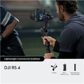 DJI RS 4 3-Axis Gimbal Stabilizer for DSLR and Mirrorless Cameras | 3kg (6.6lbs) Payload Capacity | 2nd-Gen Native Vertical Shooting | Joystick Mode Switch for Zoom/Gimbal Control | Compatibility with Sony, Canon, Nikon, Panasonic, Fujifilm, Sigma, Olympus, Z CAM, LEICA