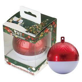 iCAN Christmas Ornament Bluetooth Speaker with LED lights - Red