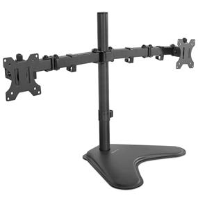 Mount-It! MI-2781B Dual Monitor Desk Stand screens up to 32" and up to 17.6 pounds on each arm- Black