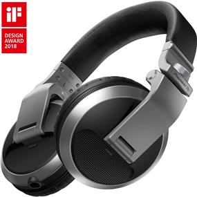 PIONEER DJ HDJ-X5-S - Reference DJ Over Ear Headphones with Detachable Cord - Silver