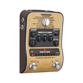 ZOOM AC-2 Acoustic Creator Pedal | For Restoring Acoustic Tone to DIs | 16 Source Guitar Presets | Low-Noise Preamps