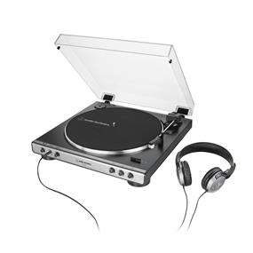 AUDIO TECHNICA AT-LP60XHP Fully Automatic Belt-Drive Turntable with ATH-250AV Headphones
