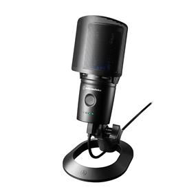 AUDIO TECHNICA AT2020USB-XP Cardioid Condenser USB Microphone, Black | with DSP & Automatic Gain Control, built-in headphone jack & stable desk stand | 24-bit/192 kHz Sampling Rate