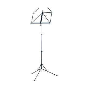 K&M 101 Music Stand (Black) | Height Adjustable: 25.6 to 48.2" | Foldable Leg-Brace Construction | 3-Piece Folding Design | Foldable Music Desk: 17.3 x 8.5"