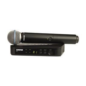 Système sans fil de main SHURE BLX24 avec microphone Beta 58A (H10 : 542 - 572 MHz)