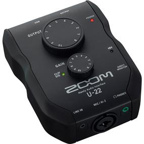 ZOOM U-22 - USB Mobile Recording and Performance Interface | 2 Input / 2 Output | Single Microphone Preamp | Phantom Power | Connect to Laptop, iPhone, iPad | Up to 24-Bit/96 kHz