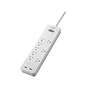 APC 8-Outlet Surge Protector Power Strip with USB Charging Ports, 2160 Joules, SurgeArrest Home/Office (PH8U2W)