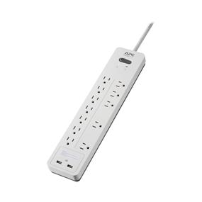 APC HOME OFFICE SURGEARREST OUTLETS WITH 2 USB CHARGING PORTS