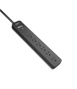 APC PE63 6-Outlet Surge Protector - 540-Joules 3 ft Cord - Black (PE63)