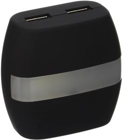 GE 13450 Power Station - Night Light Dual Port USB Rapid Charging Folder Plug, Black (13450)