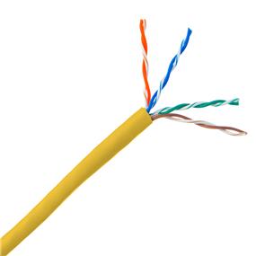 iCAN Stranded CAT6 RJ45 Cable, UL, FT4  24AWG EITA/TIA 568B2 1G Rated - 1000 ft.(Light Yellow) (C6E-1KFT4ST-LYL)