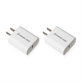 IOGEAR GearPower™ Compact USB-C 20W Charger, 2 Pack