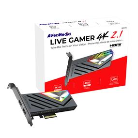 AVerMedia Live Gamer 4K 2.1 GC575 - HDMI 2.1 PCIe Capture Card, 4K144 & 4K120 passthrough,Ultra-wide resolution support, Ultra Low Latency and stability, VRR support