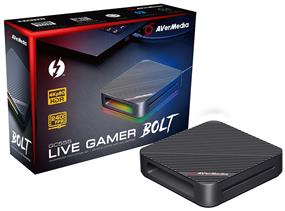 AVerMedia GC555 LIVE GAMER BOLT Video Capture Box - 4Kp60 HDR capture, Record at 240 FPS, HDMI 2.0 Pass-Through, Thunderbolt 3, Ultra Low Latency, RGB Lighting