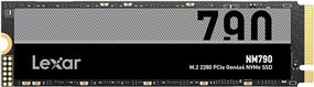 Lexar NM790 4TB M.2 2280 PCIe Gen4x4 NVMe Solid-State Drive, Read 7400MB/s and Write 6500MB/s (LNM790X004T-RNNNU)