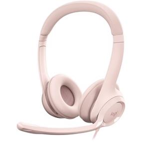 LOGITECH H390 Stereo Headset - Noise-Canceling Mic - Rose