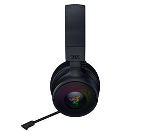 RAZER Kraken V4 - Wireless Gaming Headset, 2.4GHz, Bluetooth, USB - Super Wideband Mic - 40 mm Drivers - 9 Zone RGB Lighting - for PC, Mac, PS5, Nintendo Switch, Steam Deck, Smartphone-NASA Packaging Black(RZ04-05170100-R3U1)