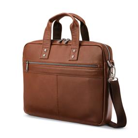 SAMSONITE Classic Leather 15.6" Slim Brief, cognac