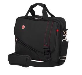 Swiss Gear 15.6” Laptop Double Gusset Computer Messenger Bag, Black