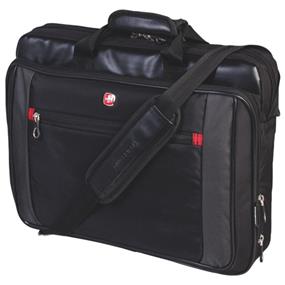 Swiss Gear 17.3" Top-Load Laptop Briefcase, Black