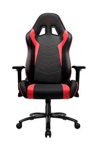 iCAN (série E) - Chaise de jeu, cuir PU, accoudoir 3D, roulette PU 65 mm, noir et rouge