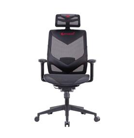 GTCAIR inFlex Chaise de jeu ergonomique, Mesh, Accoudoir 3D, Appui-tête 3D, Support de bois à 5 niveaux, Roulette PA adaptative de 55 mm, Noir