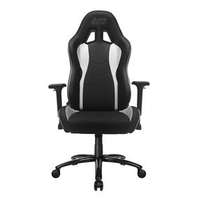 iCAN E-Series Gaming Chair, PU Leather, 3D Armrest, 65mm PU Caster, Black & White