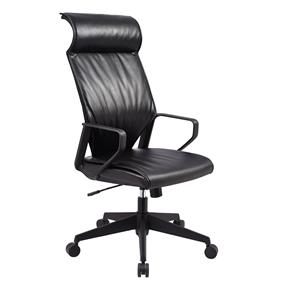 TygerClaw High back excutive Chair, black bonded leather w/matching PVC, locking tilt