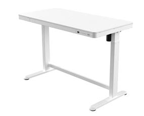 iCAN Office Desk, Electric Height Adjustable, 120*60*72-120cm, 12mm Wooden Tabletop, 2 Type A, 1 Type C, White(Open Box)