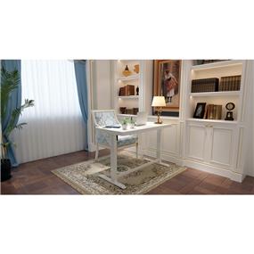 iCAN Office Desk, Electric Height Adjustable, 120*60*72-120cm, 12mm Wooden Tabletop, 2 Type A, 1 Type C, White(Open Box)