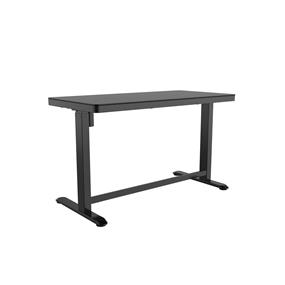 iCAN Office Desk, Electric Height Adjustable, 120*60*72-120cm, 6mm Tempered Glass Tabletop, Black