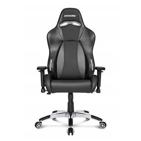 AKracing Premium Series Gaming Chair, PU Leather, 1D Armrest, 60mm PU Caster, Black(Open Box)