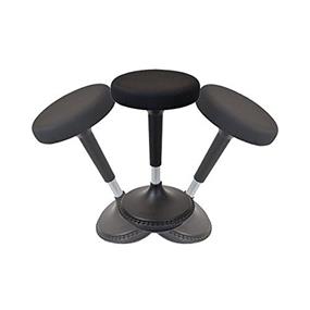 UNCAGED Ergonomics WSR-B Wobble, Rock, Swivel, Tilt Office Stool for Active Sitting & Standing Desks (Black)