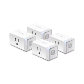 TP-Link (HS103P4) Kasa Smart Wi-Fi Plug Lite, lot de 4, programmation et contrôle depuis n'importe où, réseau sans fil 2,4 GHz, aucun concentrateur nécessaire, design compact - 3,8 cm d'épaisseur, fonctionne avec Google Assistant et Amazon Alexa