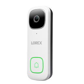 Lorex 2K HD Wi-Fi Video Doorbell, 5 Sec Pre-record, Two-Way Talk, Ultra wide 164° FOV, MicroSD (max 256G), IR Night Vision, Connects with Existing Doorbell, Works with Amazon Alexa, Google Assistant - (B451AJD)(Open Box)