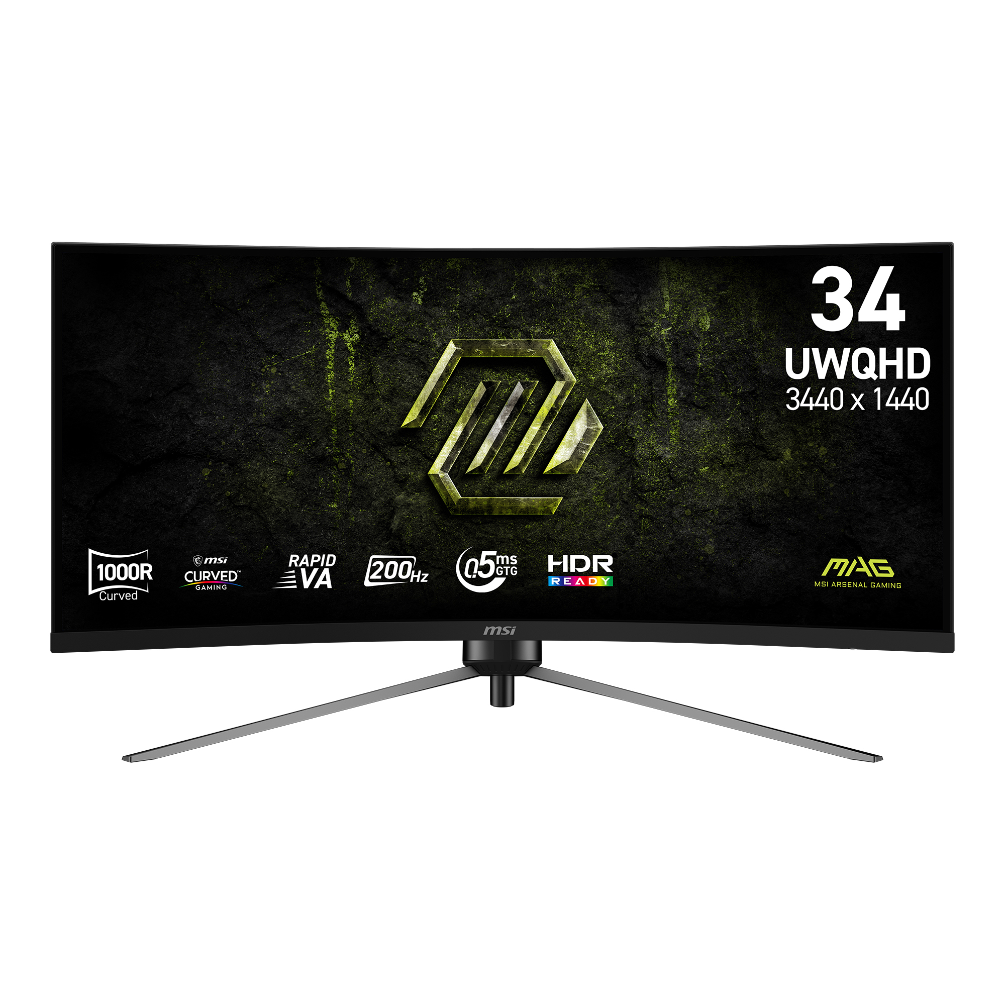 MSI MAG 34 po 3440 x 1440 UWQHD Rapid VA 200Hz de jeu Moniteur