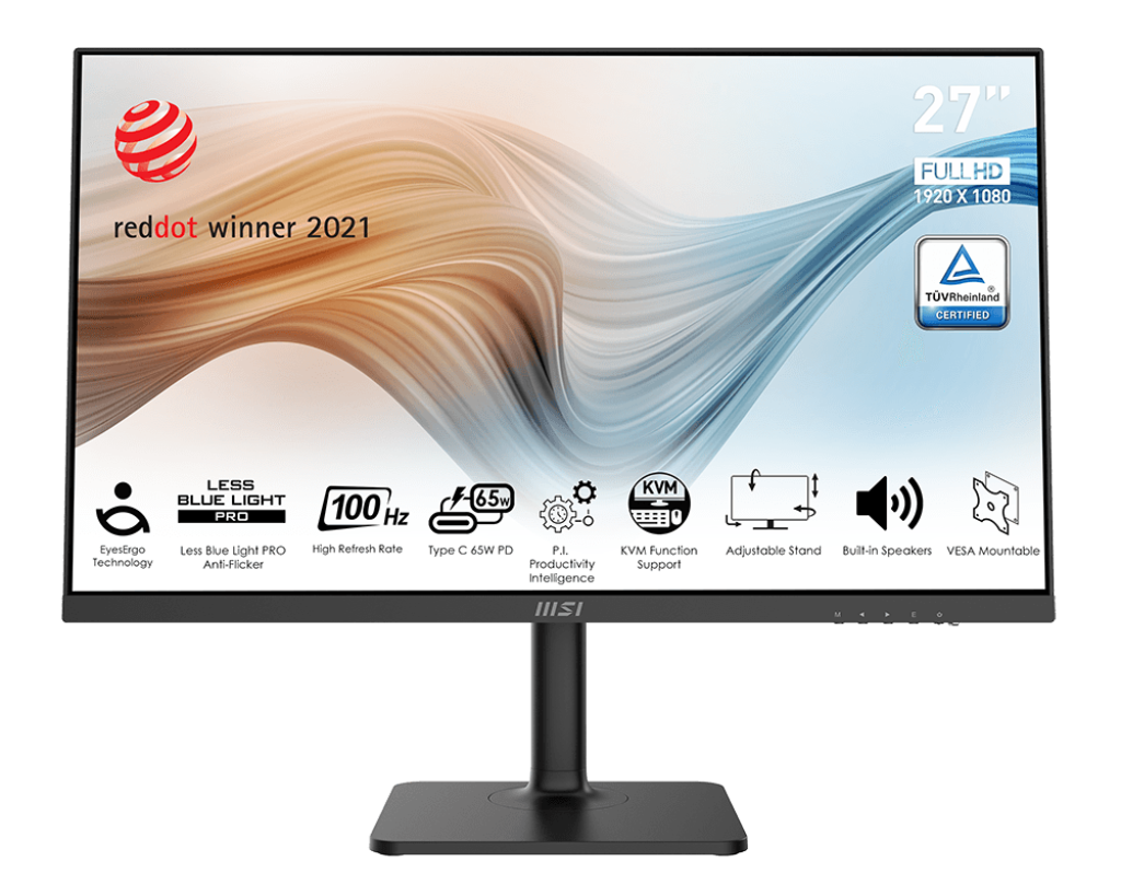 MSI Modern 27" FHD 1920x1080 IPS 100Hz 1ms (MPRT)  Business Monitor