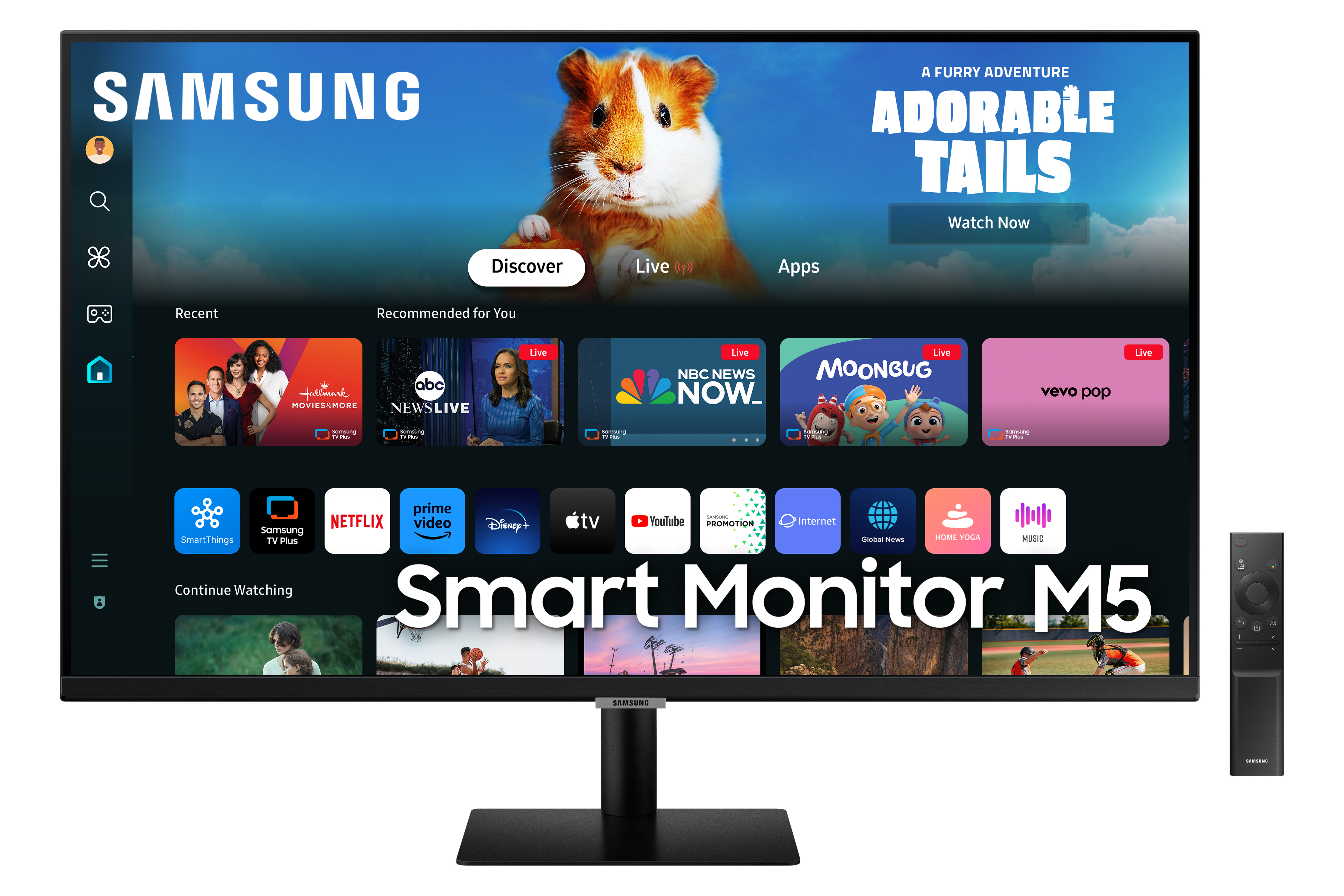 Samsung M5 27" FHD 1920 x 1080 VA 60 Hz 4 ms (GTG)Moniteur intelligent