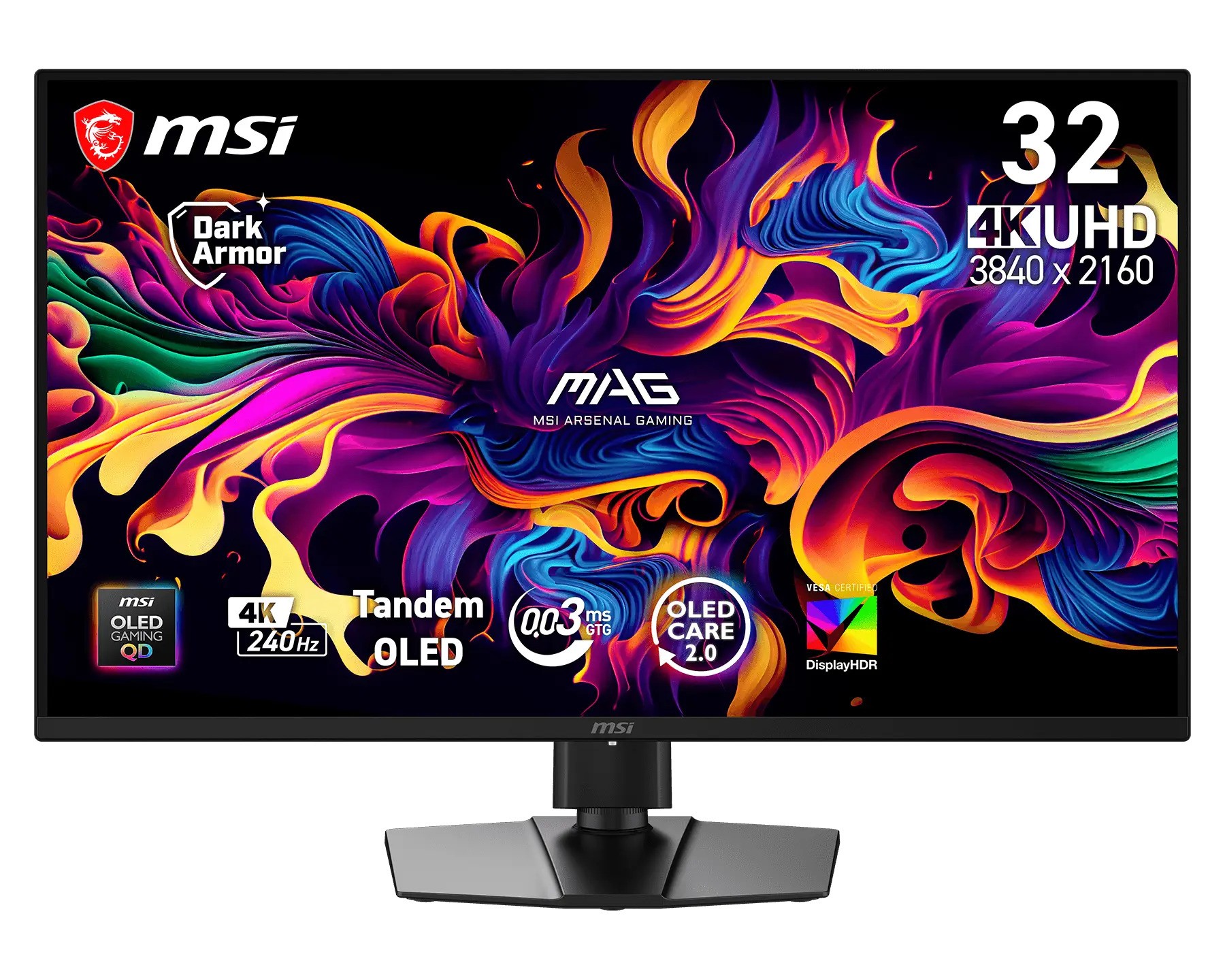 MSI MAG 31.5 po 3840 x 2160 UHD QD-OLED 240Hz de jeu Moniteur