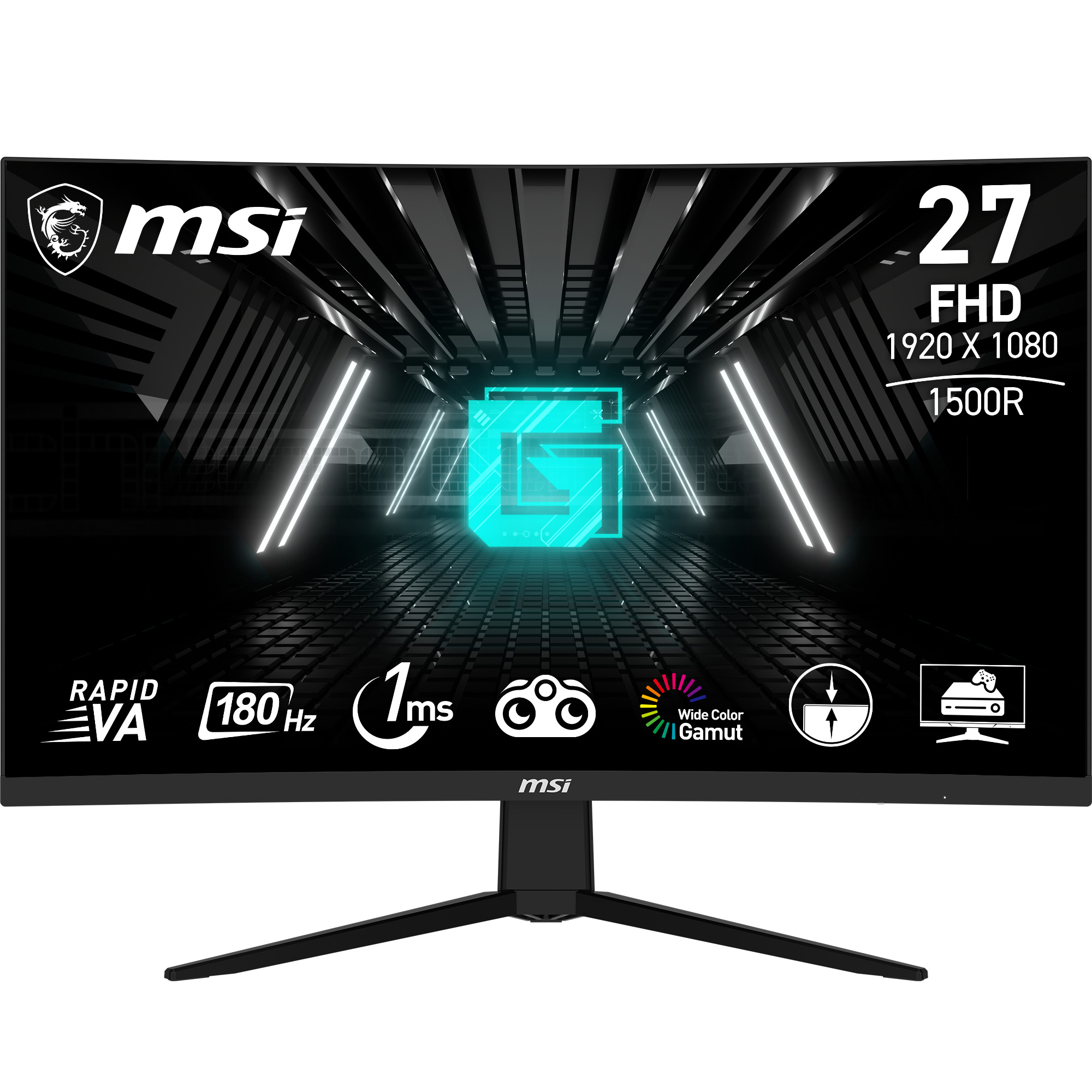 Moniteur de jeu MSI G27C4 E3 27" incurvé 1500R 180 Hz 1 ms, FHD