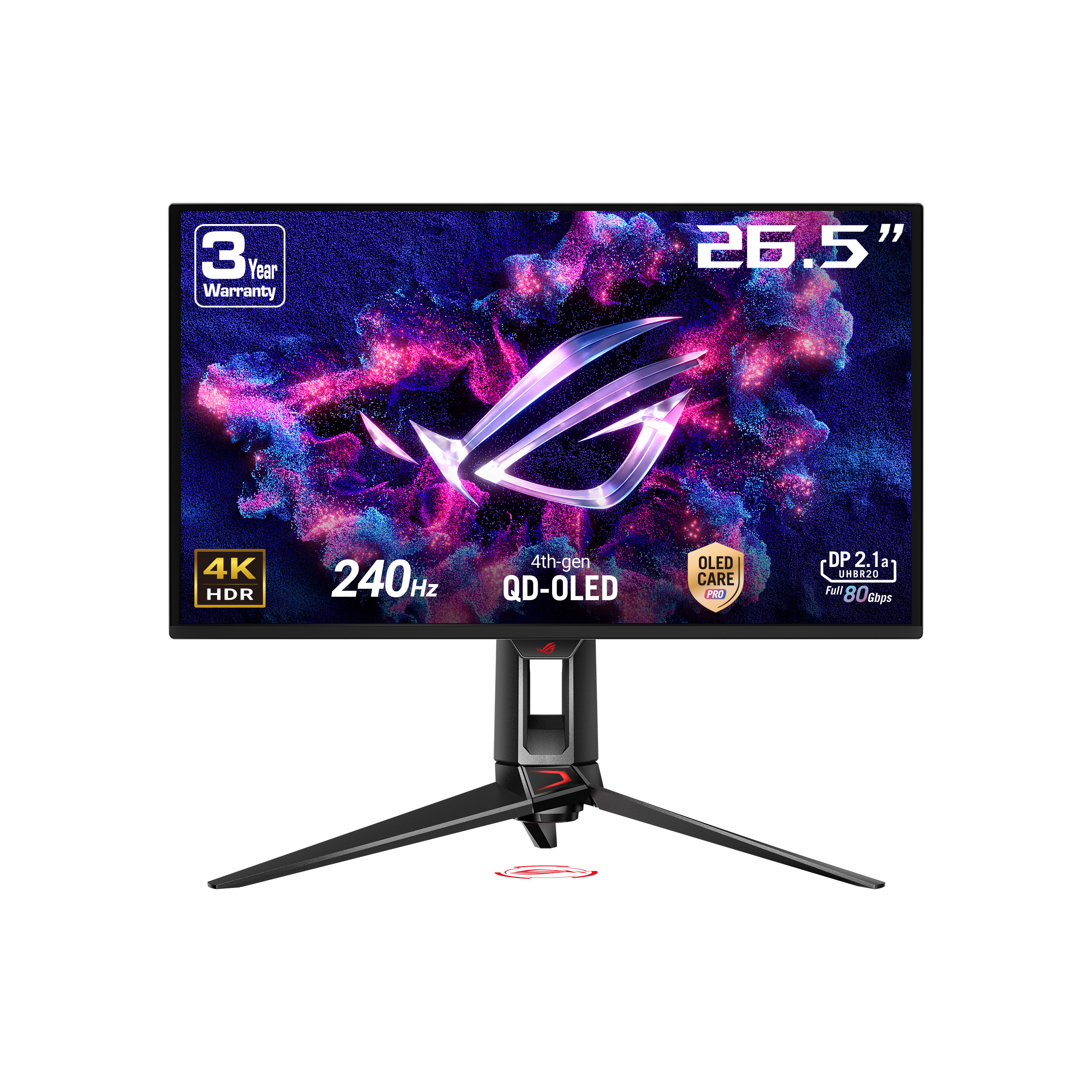 ASUS ROG Swift 26.5" 4K 3840x2160 QD-OLED 240Hz 0.03ms Gaming Monitor