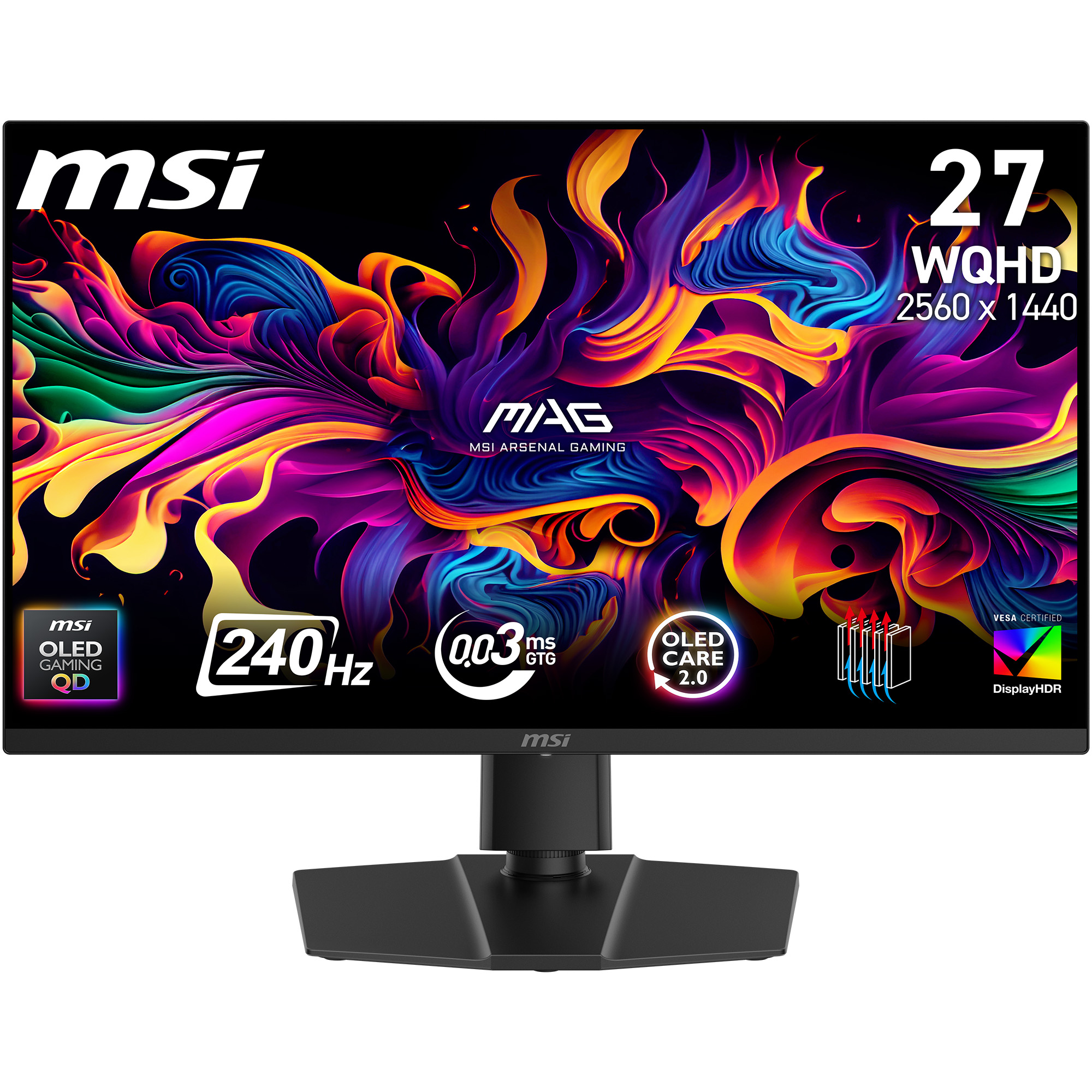MSI MAG 273QP QD-OLED  27" WQHD 2560x1440 240Hz 0.03ms Moniteur de jeu