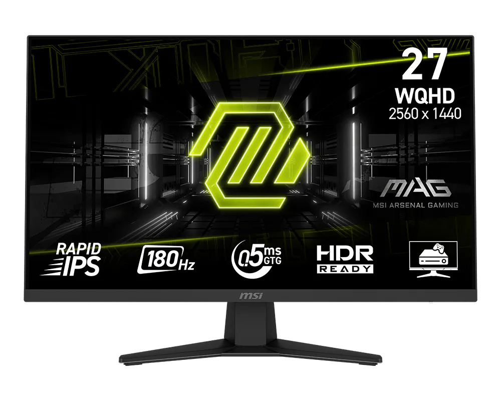 MSI MAG 27 po 2560 x 1440 QHD Rapid IPS 240Hz de jeu Moniteur