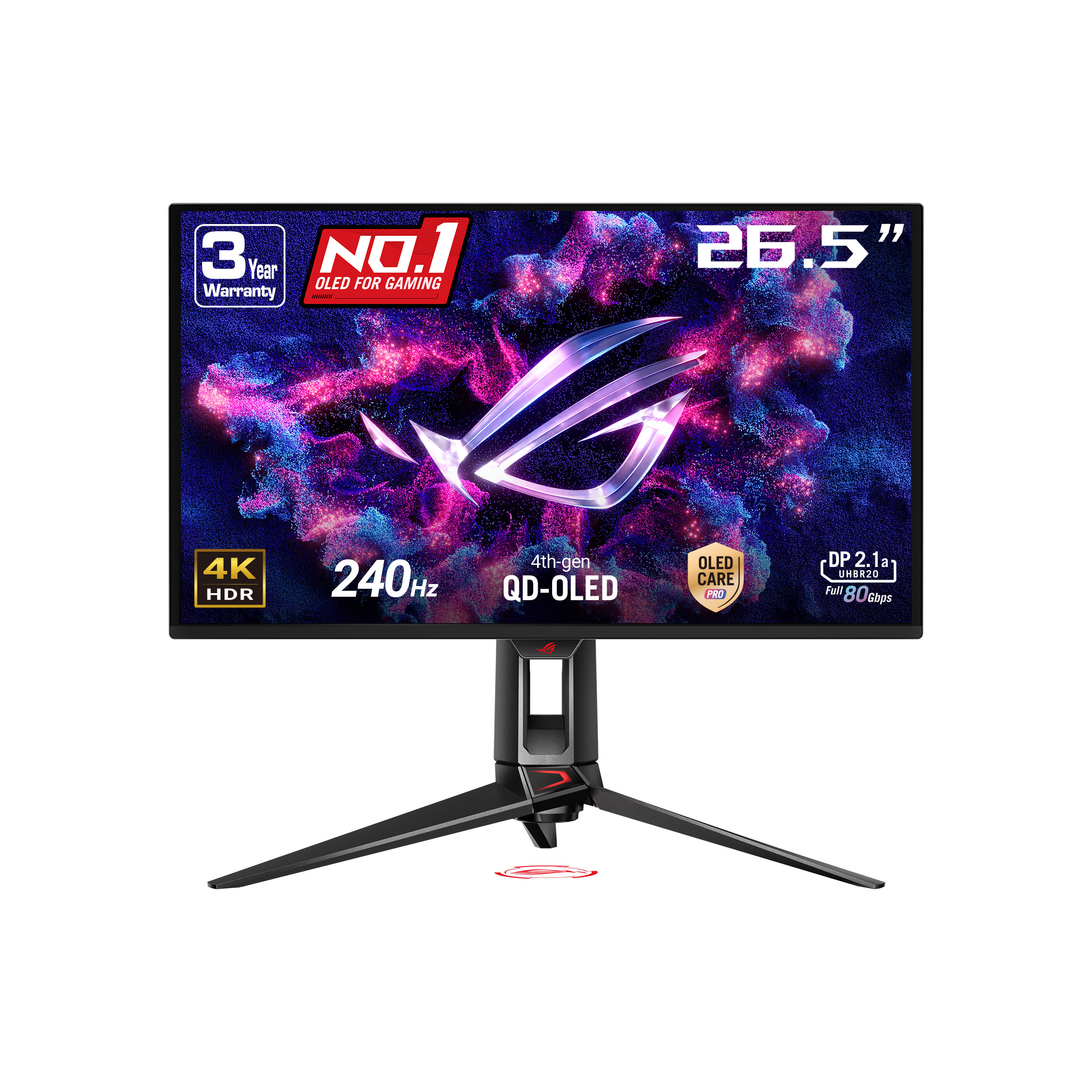 Asus ROG Swift 26.5 po QHD Tandem QD-OLED 240Hz de jeu Moniteur