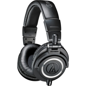 AUDIO TECHNICA ATH-M50x Monitor Headphones, Black | 45mm Neodymium Drivers | Circumaural, Sound-Isolating Design | 90-Degree Swiveling Earcups | Extended Frequency Range for Clarity | Detachable Single-Sided Cable