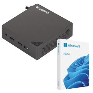 GIGABYTE BRIX Barebone Mini PC Intel Core Ultra 5 225H 16GB RAM 512GB SSD + MICROSOFT Windows 11 Home (USB)