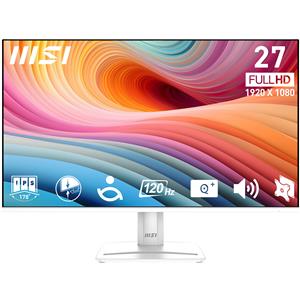 MSI PRO MP275W E2 27" FHD 1920x1080 IPS 120hz 1ms (MPRT) Adaptive Sync 1x HDMI 2.0 1x DisplayPort 1.2a, White Monitor, PRO MP275W E2