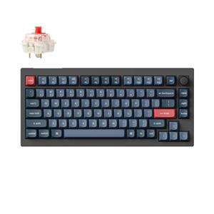 Keychron V1 Max Swappable RGB Backlight Red Switch - Black - Knob Version